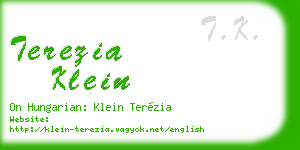 terezia klein business card